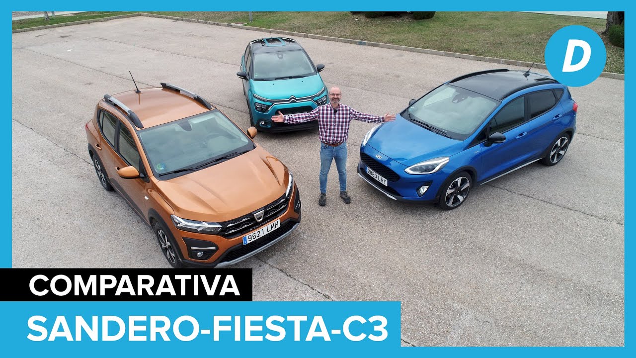 Comparativa Dacia Sandero Stepway 2021 vs Ford Fiesta vs Citroen C3 | Review en español  Diariomotor