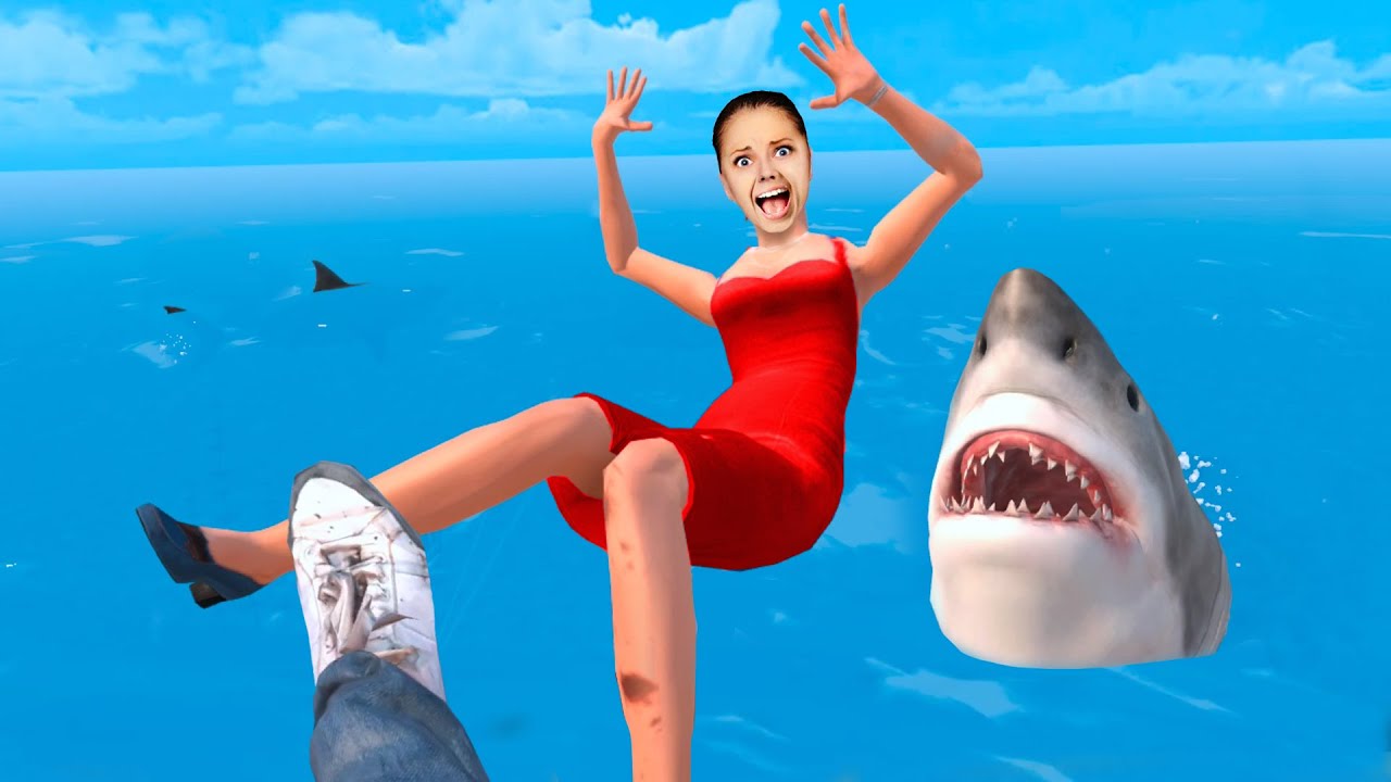 Feeding People to Hungry Sharks in virtual reality... - Newton's Playground VR