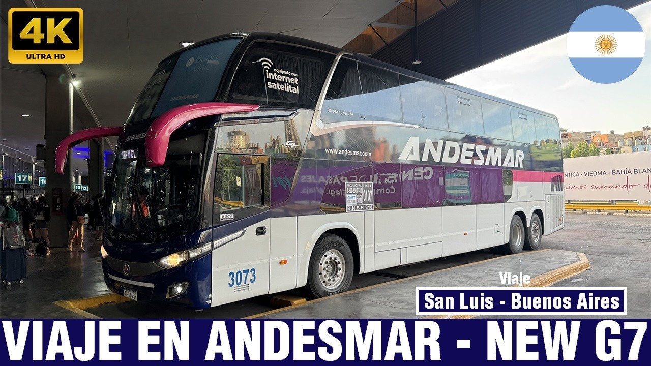 Viajando en Bus | Viaje de San Luis - Buenos Aires 🇦🇷 en Andesmar 