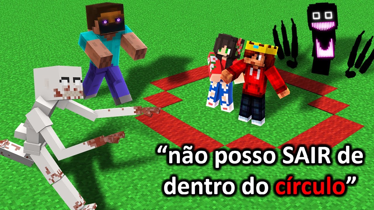 TENTE SOBREVIVER DENTRO DO CIRCULO VERMELHO CHEIO DE MODS DE TERROR MINECRAFT