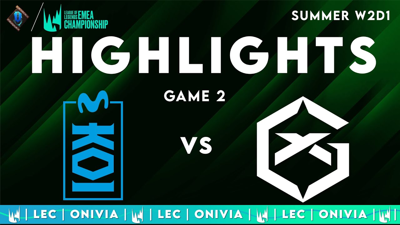 MKOI vs GX Highlights Game 2 — LEC Summer 2025 — Movistar KOI vs GIANTX by Onivia