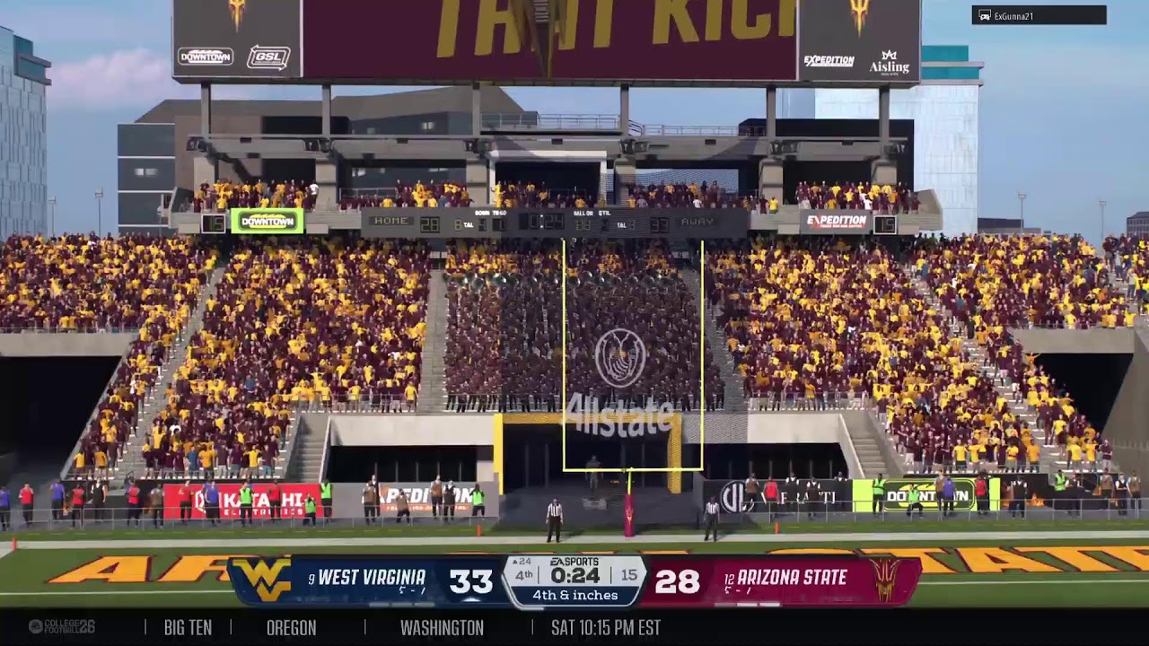 College Football 26 - STREAMS🌊 Online Dynasty Week 9 - #9 WVU @ #12 Arizona St