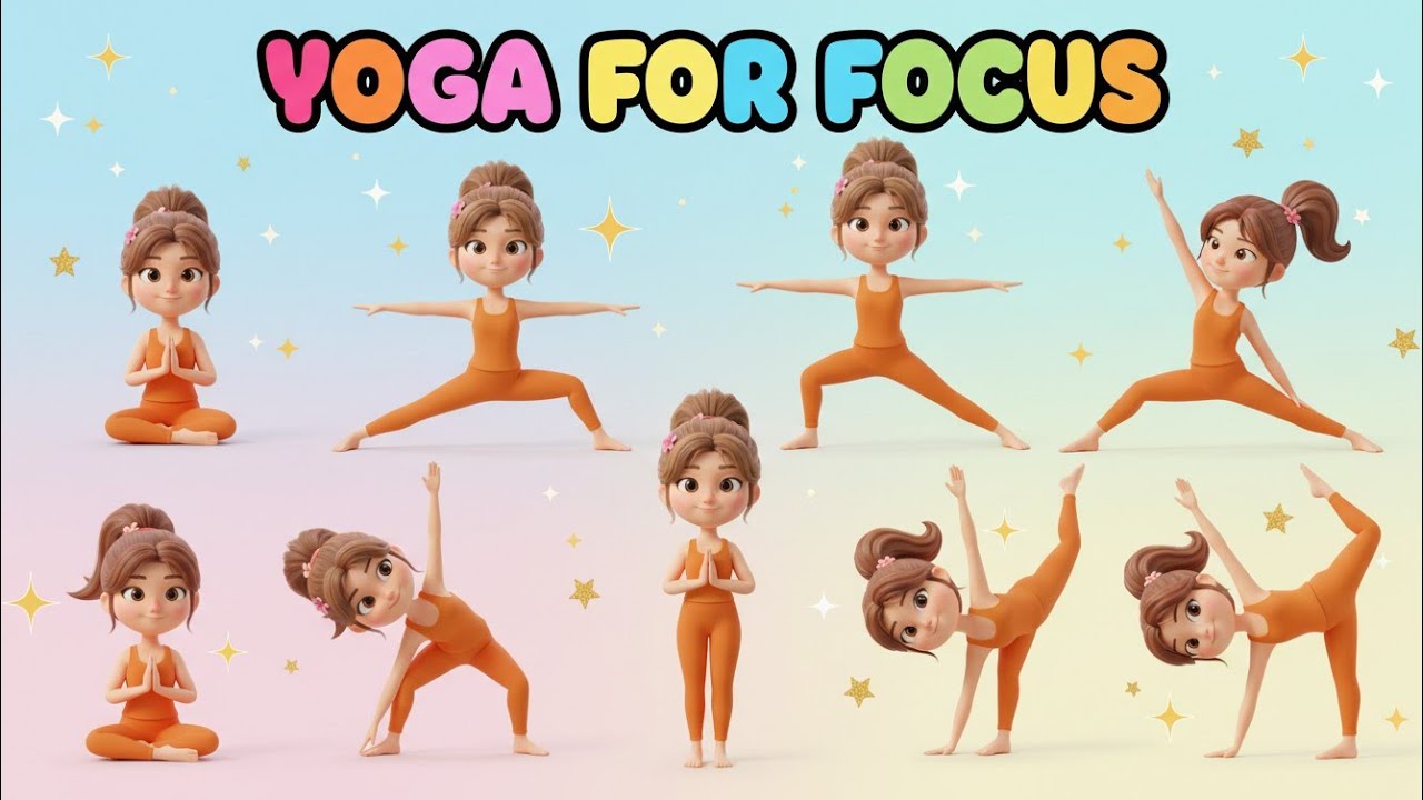 Easy Focus Yoga for Kids to Improve Concentration ✅