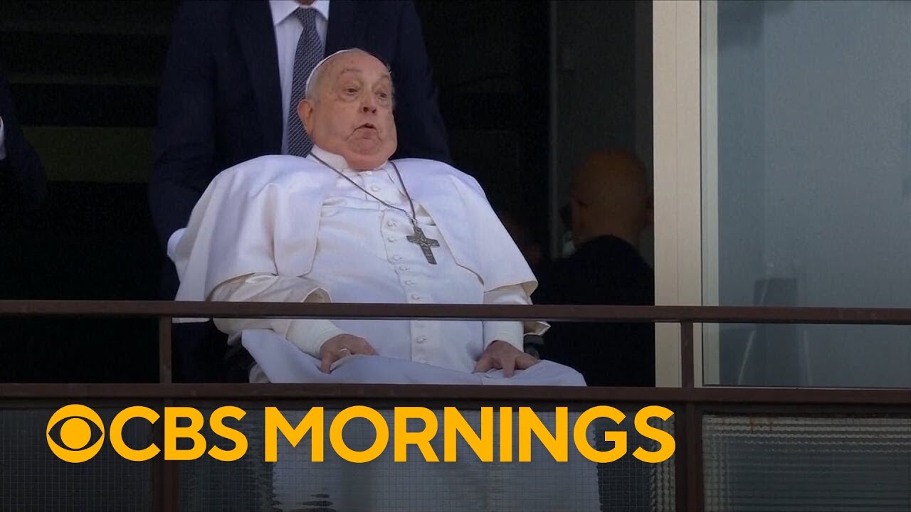 Pope Francis thanks supporters as he's discharged from the hospital after a 5-week stay