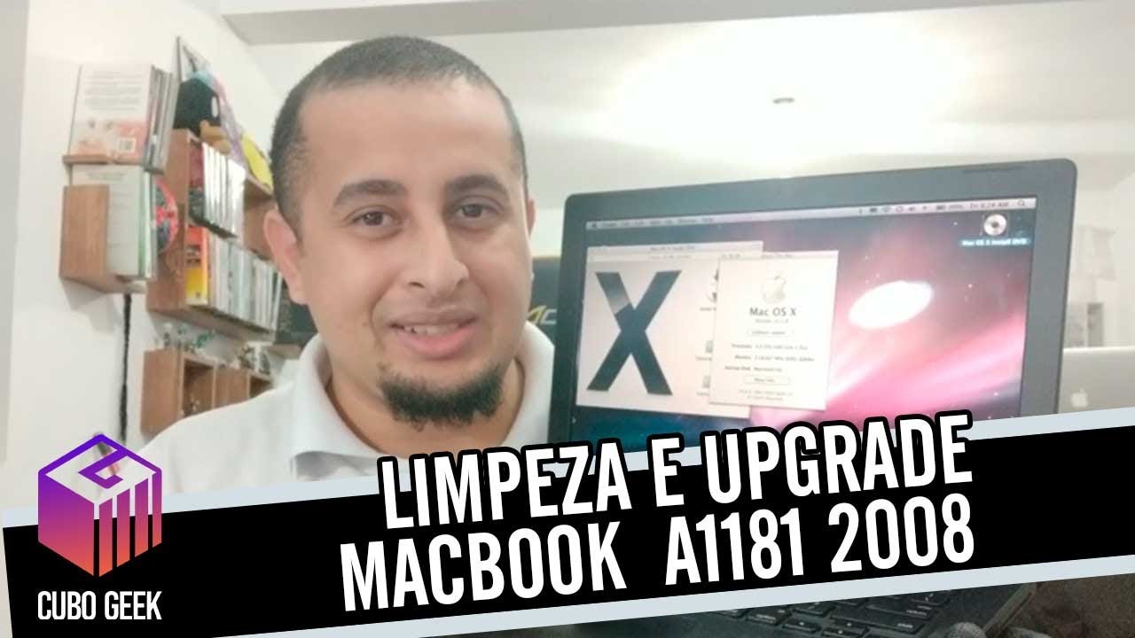 LIMPEZA E UPGRADE MACBOOK A1181 2008 BLACK, CLIENTE NÃO QUIS UPGRADE MAIOR