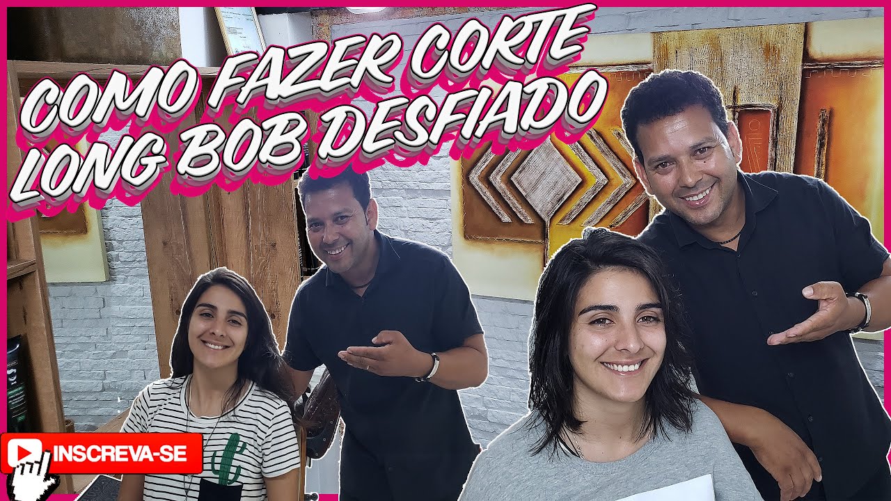 Como Fazer CorteLonge Bob Desfiado Com Conceito de Visagismo