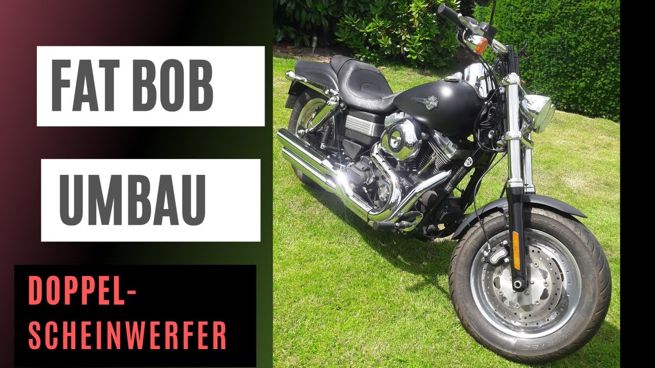 Harley Davidson Fat Bob SCHEINWERFER und LED - RÜCKLICHT.