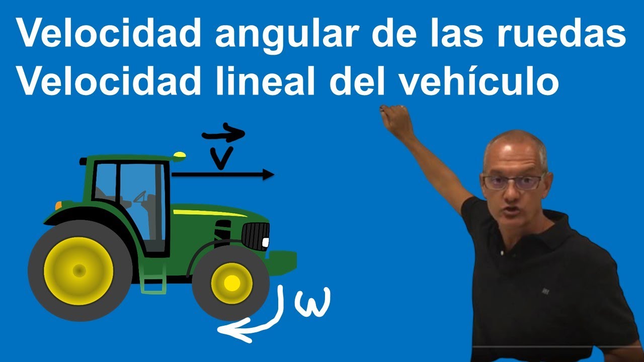 velocidad angular de las ruedas, velocidad lineal del vehículo
