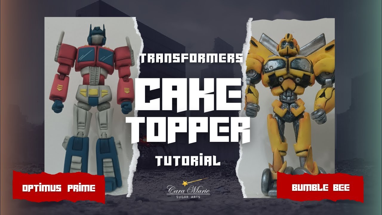 How to make Optimus prime Fondant character edible cake topper