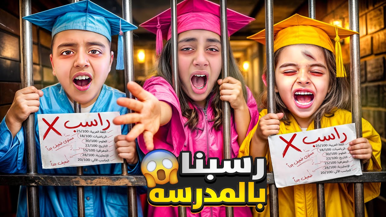 رسبنا بالامتحان😱…أصعب يوم في حياتنا ماما حبستنا وعاقبتنا بس شوصار😭ميرنا ومالك وايلين🥺