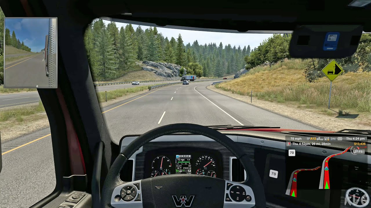 American Truck Simulator - Miles City to Bozeman - Montana Gameplay (PC UHD) [4K60FPS]