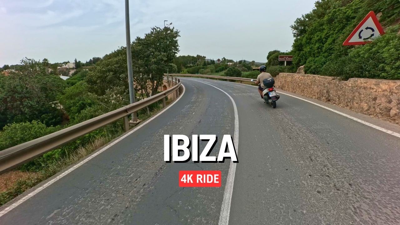 Santa Eulària to Ibiza Old Town 🛵 Moped 🇪🇸 Drive 4K