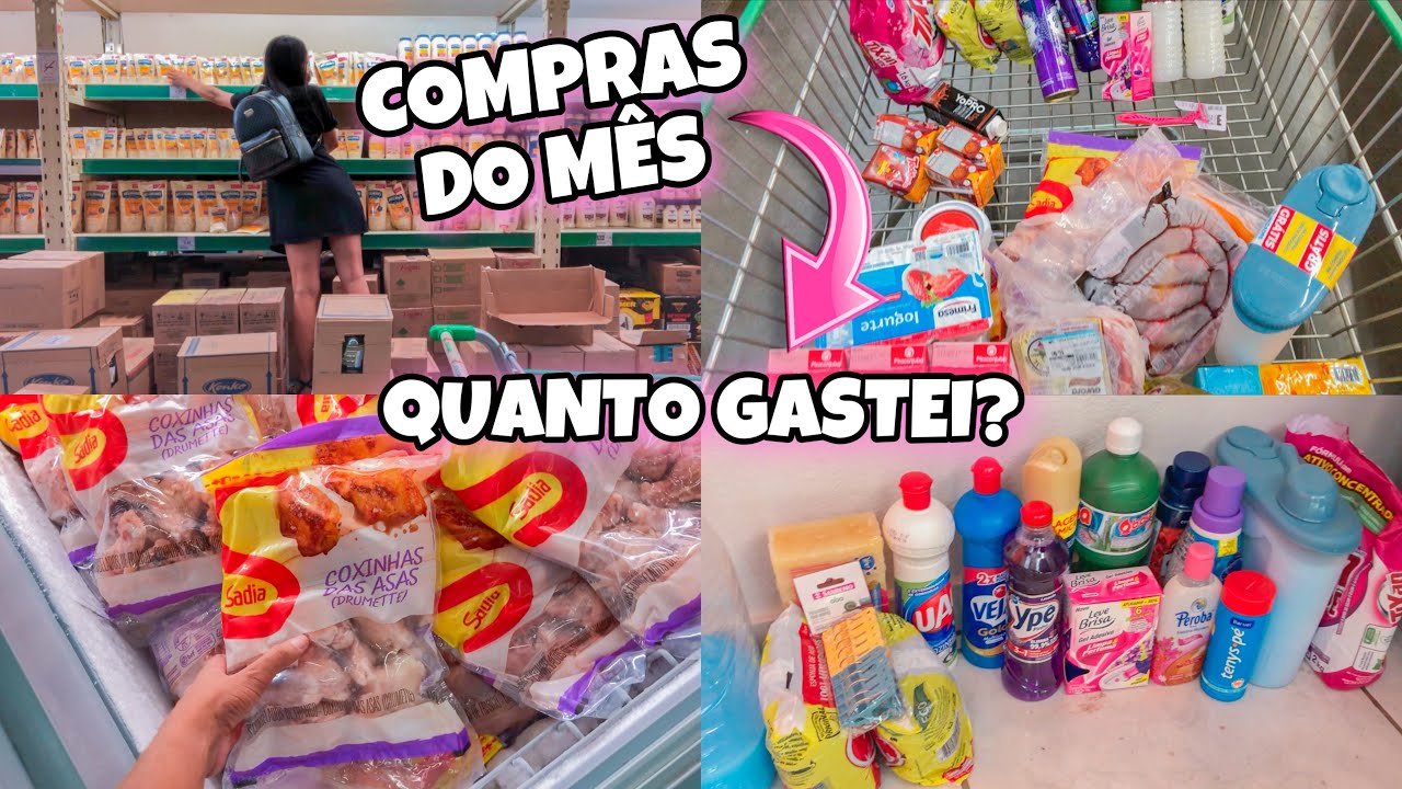 COMPRAS DO MÊS NO ATACADÃO | MORANDO SOZINHA 💓✨ Quanto gastei?!