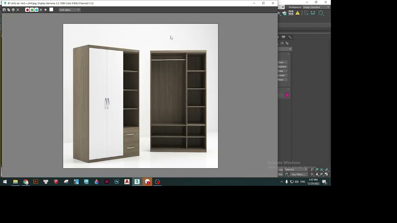 Hướng dẫn vẽ Tủ áo trong 3Ds MAX
