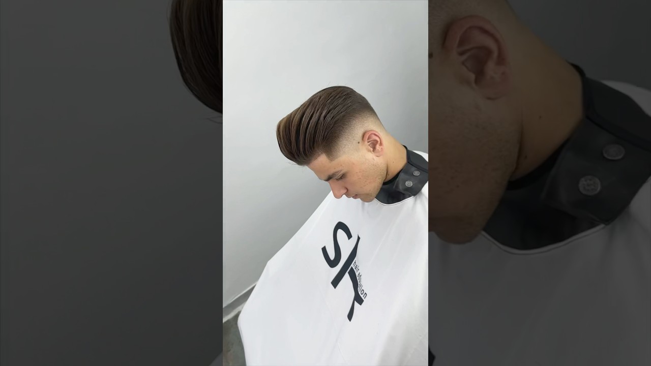 How to Cut a Perfect Pompadour with Fade | Step-by-Step Tutorial #sharpfade #fade #mediumfade