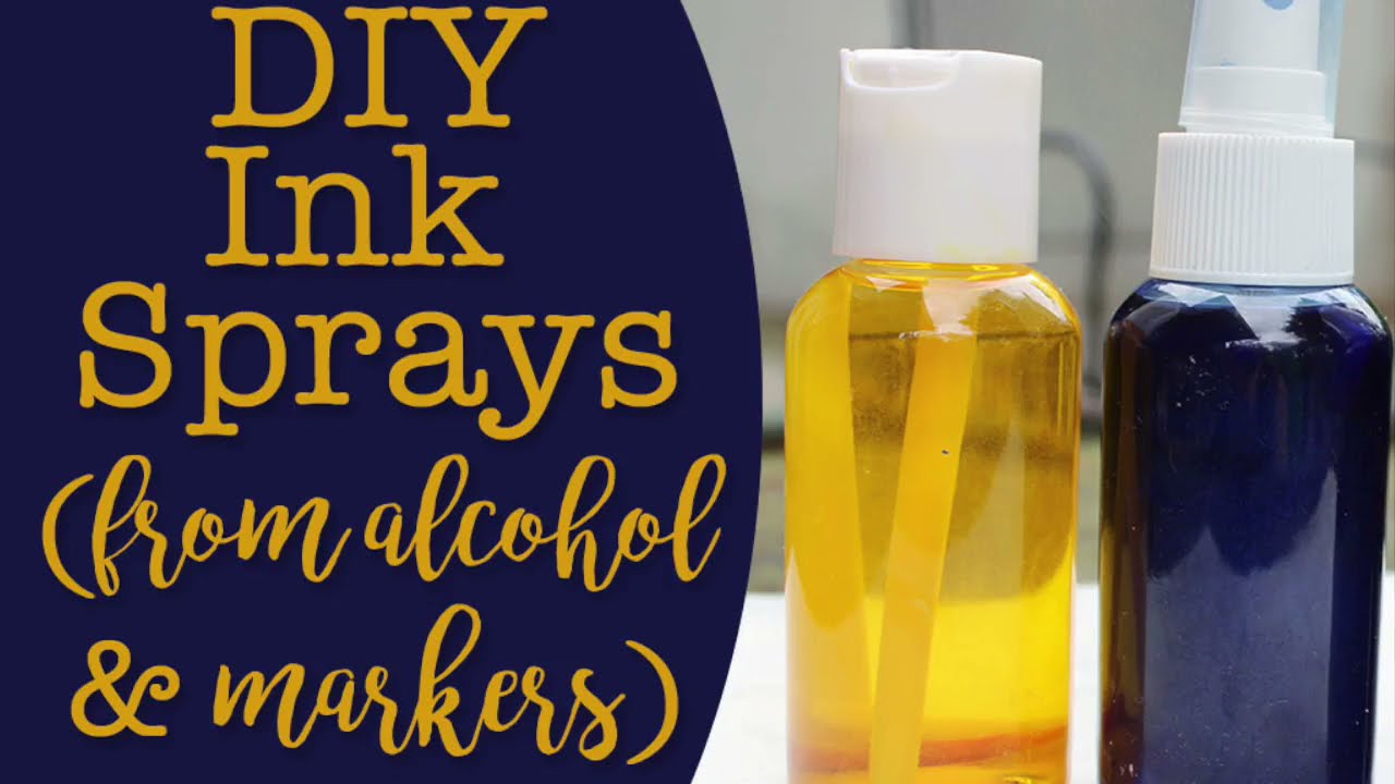 DIY Alcohol Ink Sprays from alcohol and markers