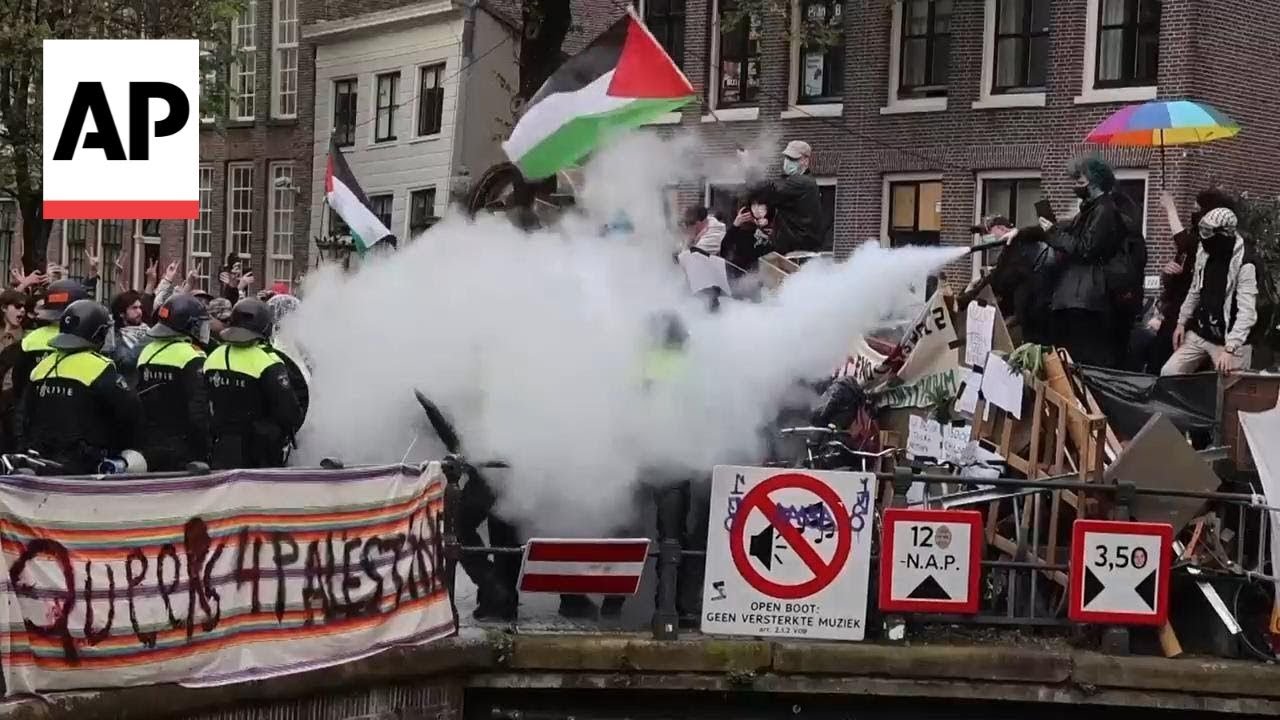 Police break up pro-Palestinian student protest in Amsterdam, make arrests