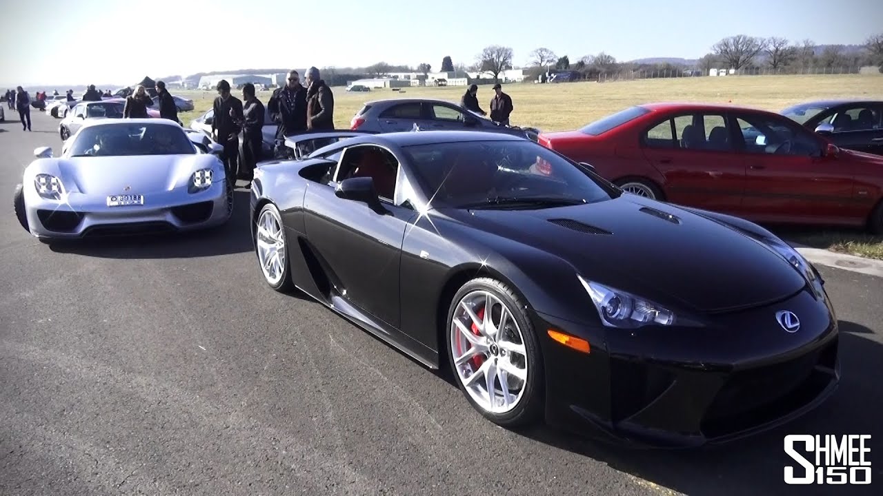 Drag Race: Lexus LFA vs Porsche 918 Spyder at Vmax 200 Nine Eleven