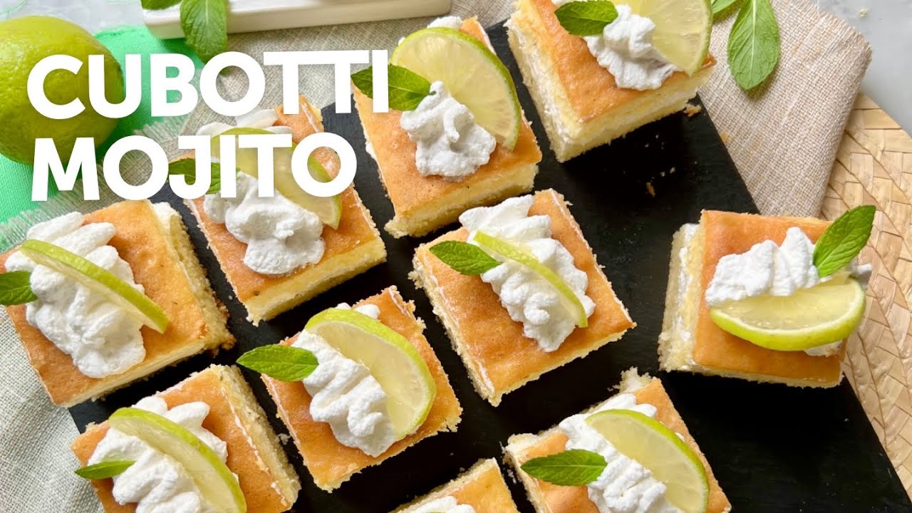 Aperitivo con un dolce? Ecco i cubetti di TORTA MOJITO 🌱