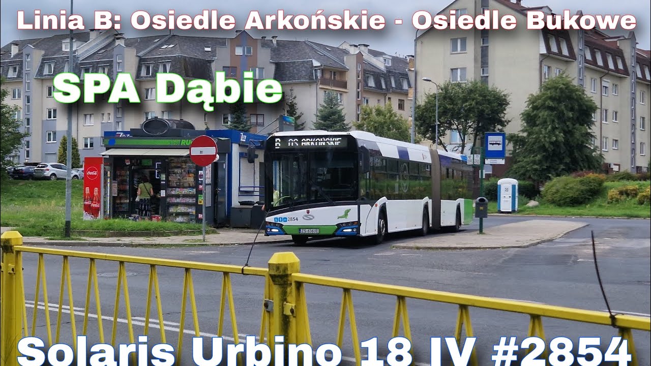 SPA Dąbie: Linia B Os. Arkońskie - Os. Bukowe (Solaris Urbino 18 IV #2854)