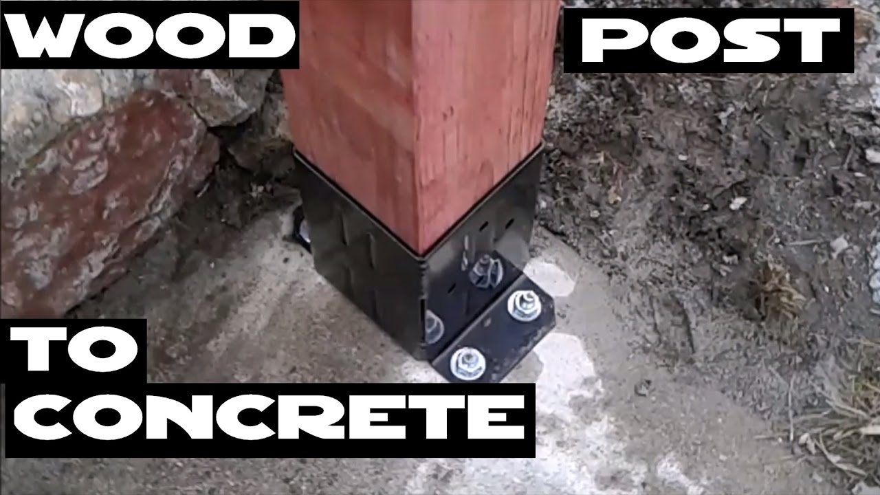 How to attach wood posts / railing to concrete with Simpson Strong Tie E-Z Base