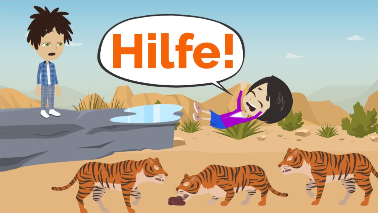 Deutsch lernen | Lisa fällt in einen Tigerkäfig! | Wortschatz und wichtige Verben