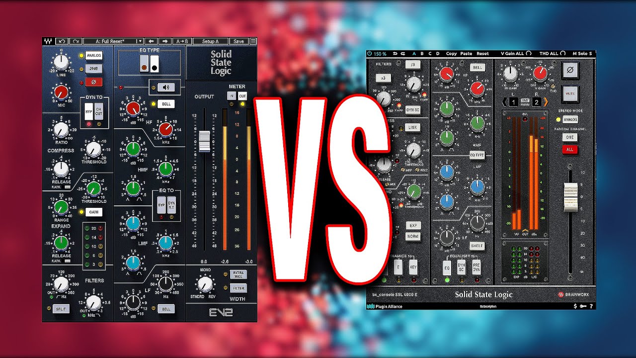 These are UNEXPECTED results........... Waves EV2 vs Brainworx SSL4000e