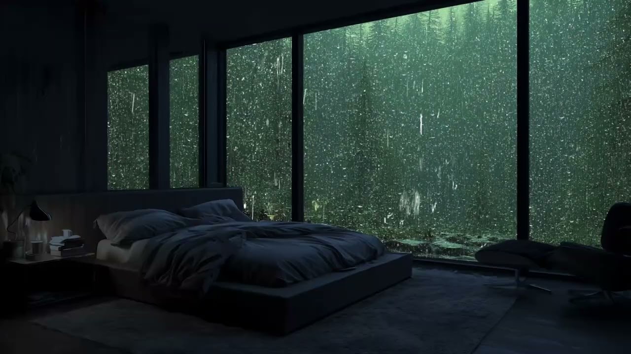 Rain & Thunder Calm Atmosphere | Peaceful Storm Night for Comfort and Rest