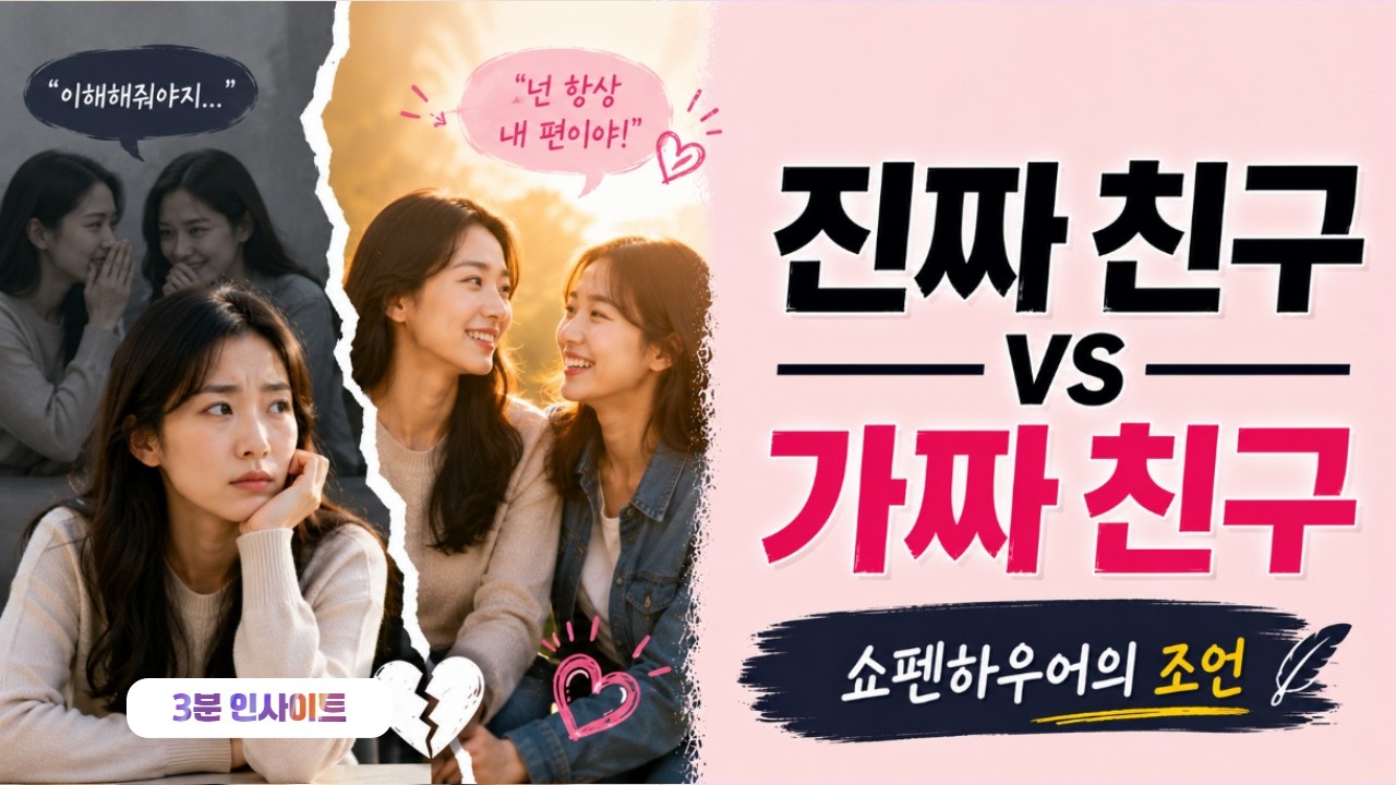 10년 친구도 버려야 한다? 진짜 친구 vs 정리해야 할 친구 구분법 | 쇼펜하우어의 우정론 태그: #친구 #우정 #인간관계명언 #3분_인사이트