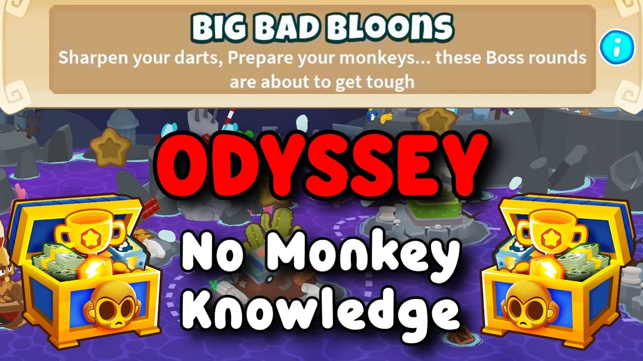 BTD6 Odyssey | No Monkey Knowledge Guide | Hard Mode Tutorial | Big Bad Bloons