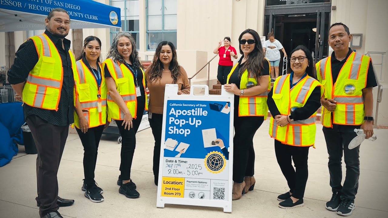 Pop-up Apostille: Bringing Sacramento Service to San Diego!