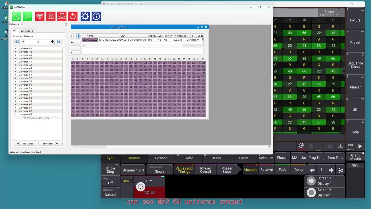 How to Check if the Network Has sACN and Artnet Output – MA3