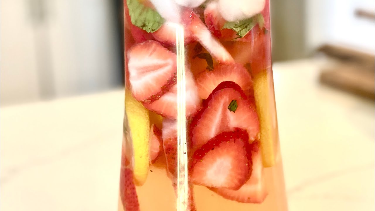 Strawberry Lemon Mint Infused Water |Perfect Summer Drink☀️#summerdrink #infusedwater