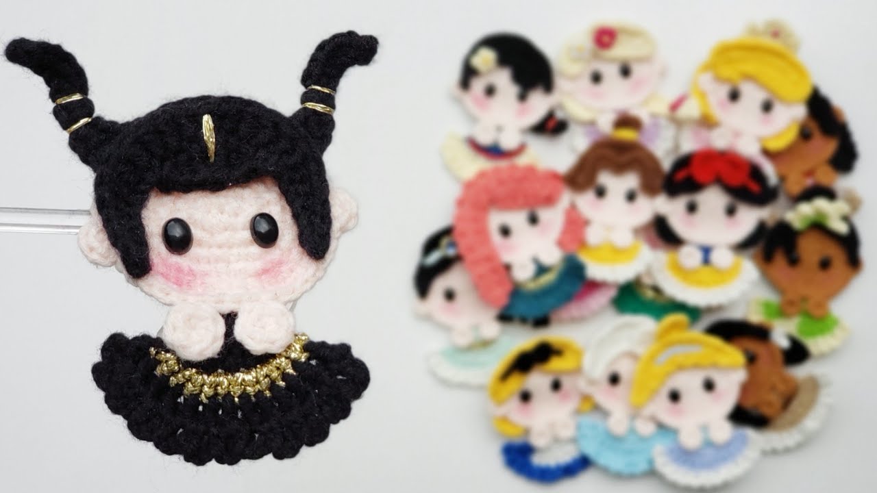 MALEFICENT Crochet Hair Clip | Crochet Brooch | SpringDay DIY