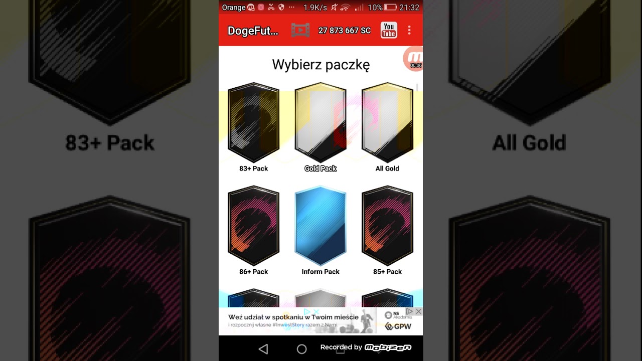 Mega Opening Doge Fut18 + Pr&oacute;g łapek w d&oacute;ł XD