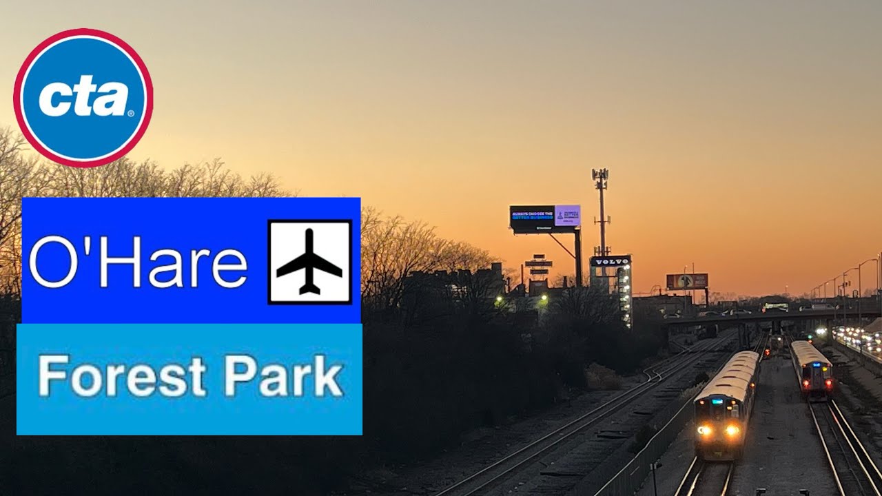 C.L ride the rails pt 3 CTA blue line train (Ohare branch) Harlem - Rosemont