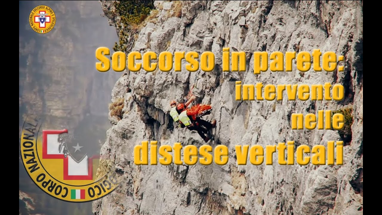 CNSAS - Intervento del Soccorso Alpino su parete verticale e strapiombante