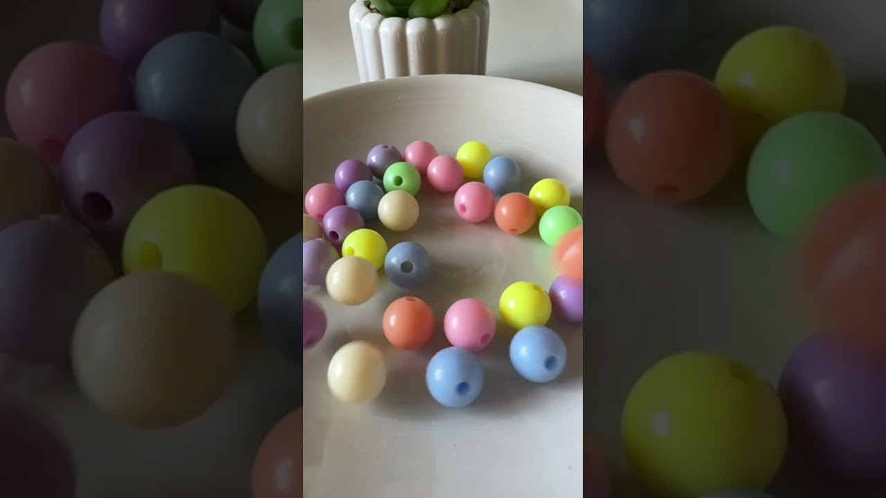 Round Beads Mix pastel colors for Diy beading Jewelry.