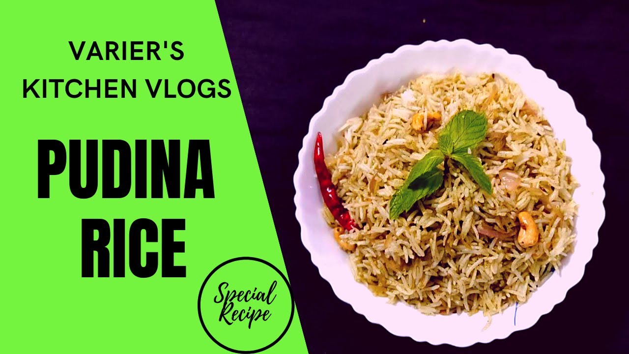 Pudina Rice| Mint Pulao|Lunchbox Recipe|Healthy Recipe| Rice Varieties| Varier's Kitchen Vlogs
