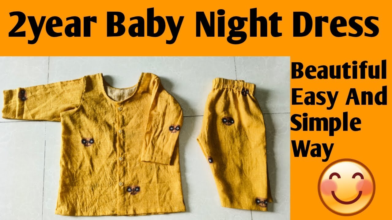 2  year Baby Night Suit Cutting And Stitching /Baby Night Dress/Baby Boy And Girl Night Suit