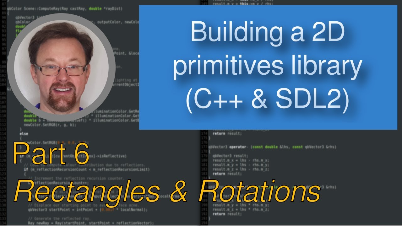 Building a 2D primitives library (C++ & SDL2) - Part 6 - Rectangles & Rotations
