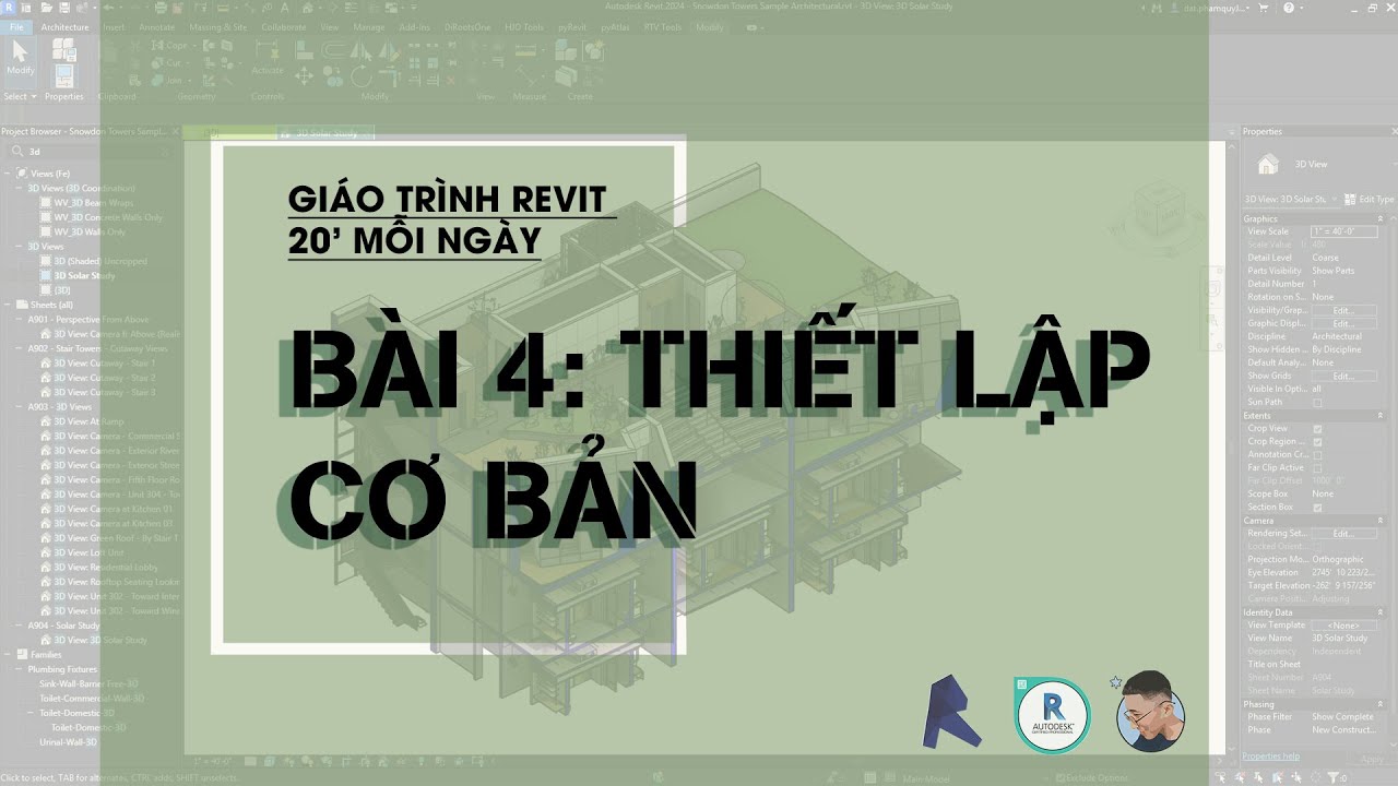 20' HỌC REVIT MỖI NGÀY | Bài 4: Thiết Lập Cơ Bản