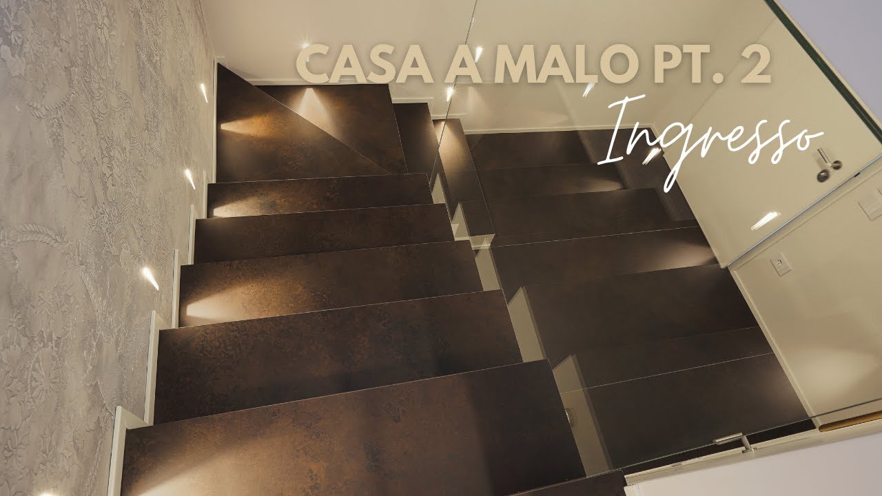 Ingresso casa: scala in gres, calce cruda ed illuminazione (pt.2)