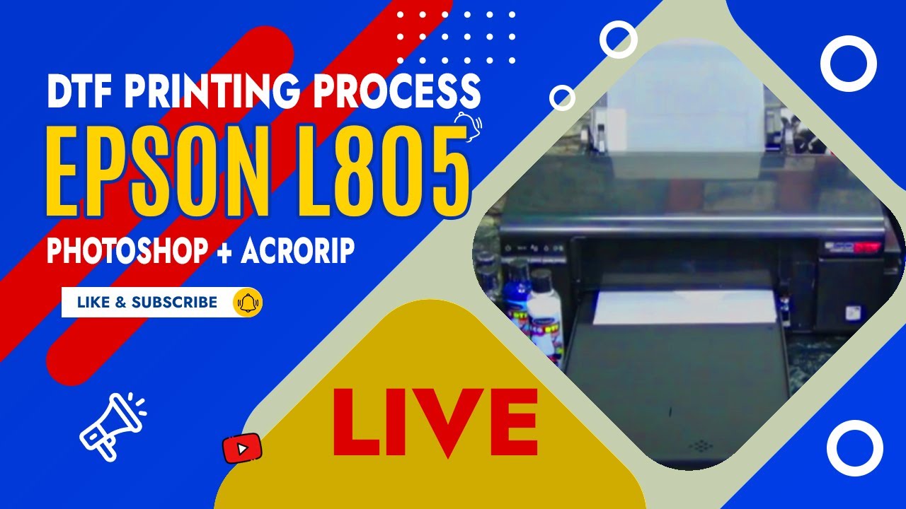 DTF Printing - ECO DTF Epson L805 A4 size printing! (October 27, 2021)
