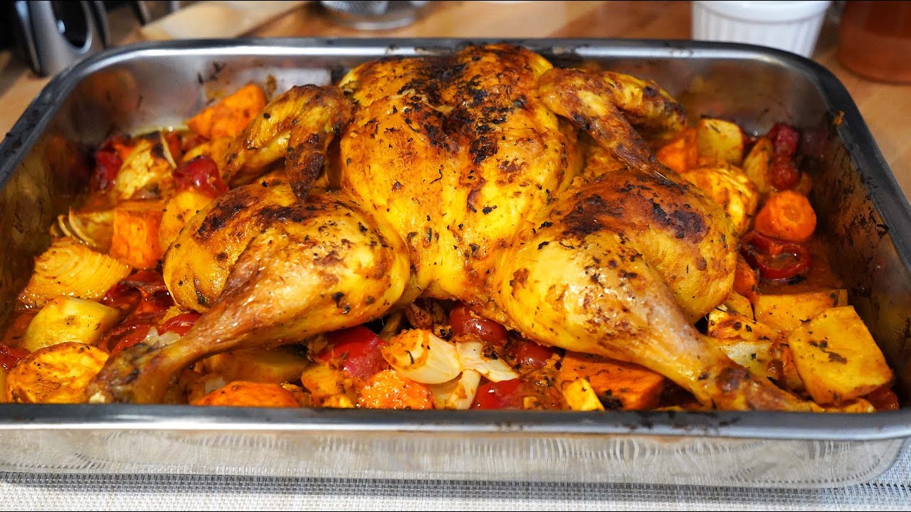 🍽️ Mi-a ieșit o minunăție de cină 🍗 Pui la cuptor pe pat de legume 🍗 Șef Paul Constantin