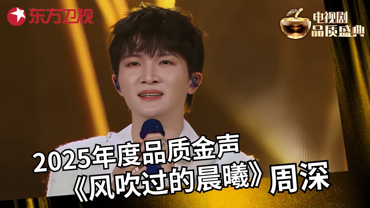 #周深 荣获2025年度品质金声! 温暖献唱《风吹过的晨曦》，一开口#刘亦菲 感动落泪! #2025电视剧品质盛典 CLIP