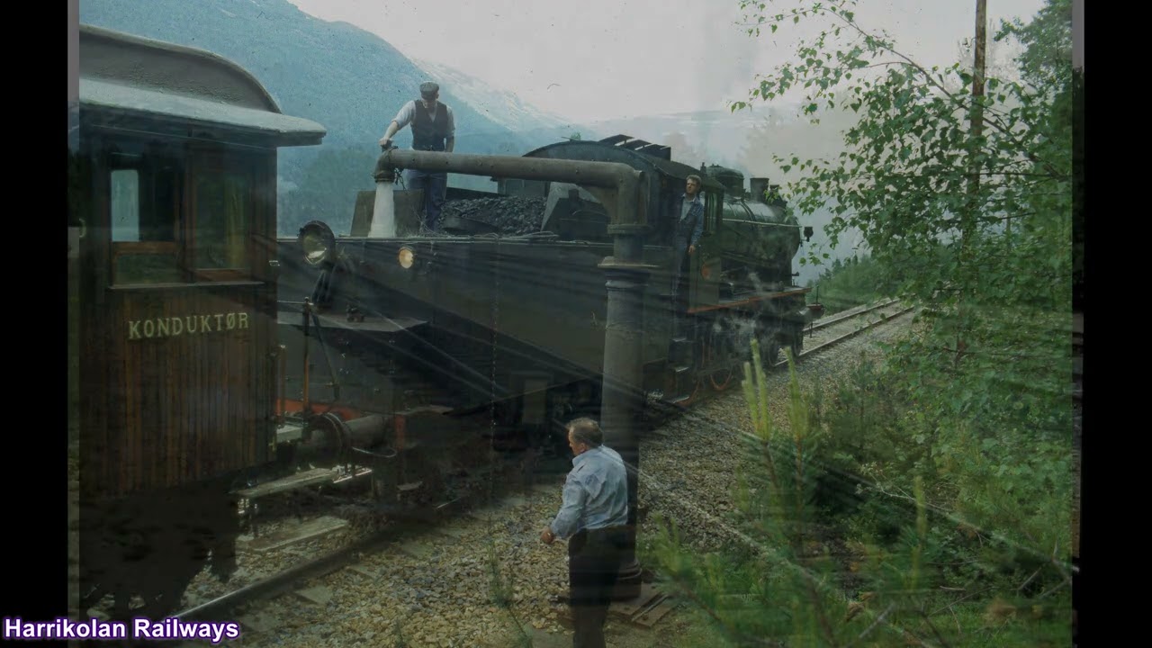Among steam trains, Nohab diesels and fantastic nature in Norway.1998. (photos with sound)