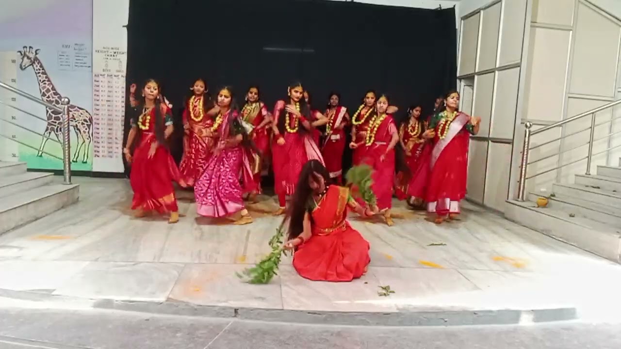 Dance Performance Bonalu Celebrations in Tejaswi High School Block - 2