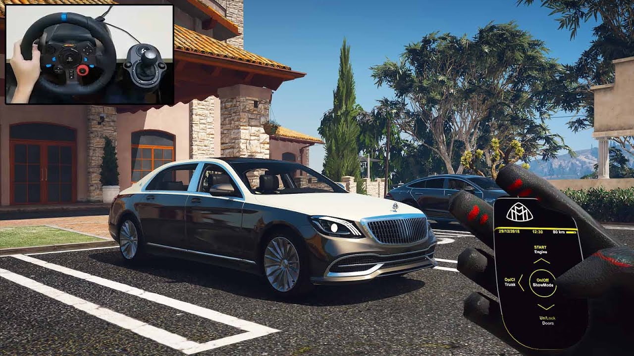 GTA 5 - Mercedes Maybach S650 - Logitech G29 Gameplay - Steering Wheel + Shifter