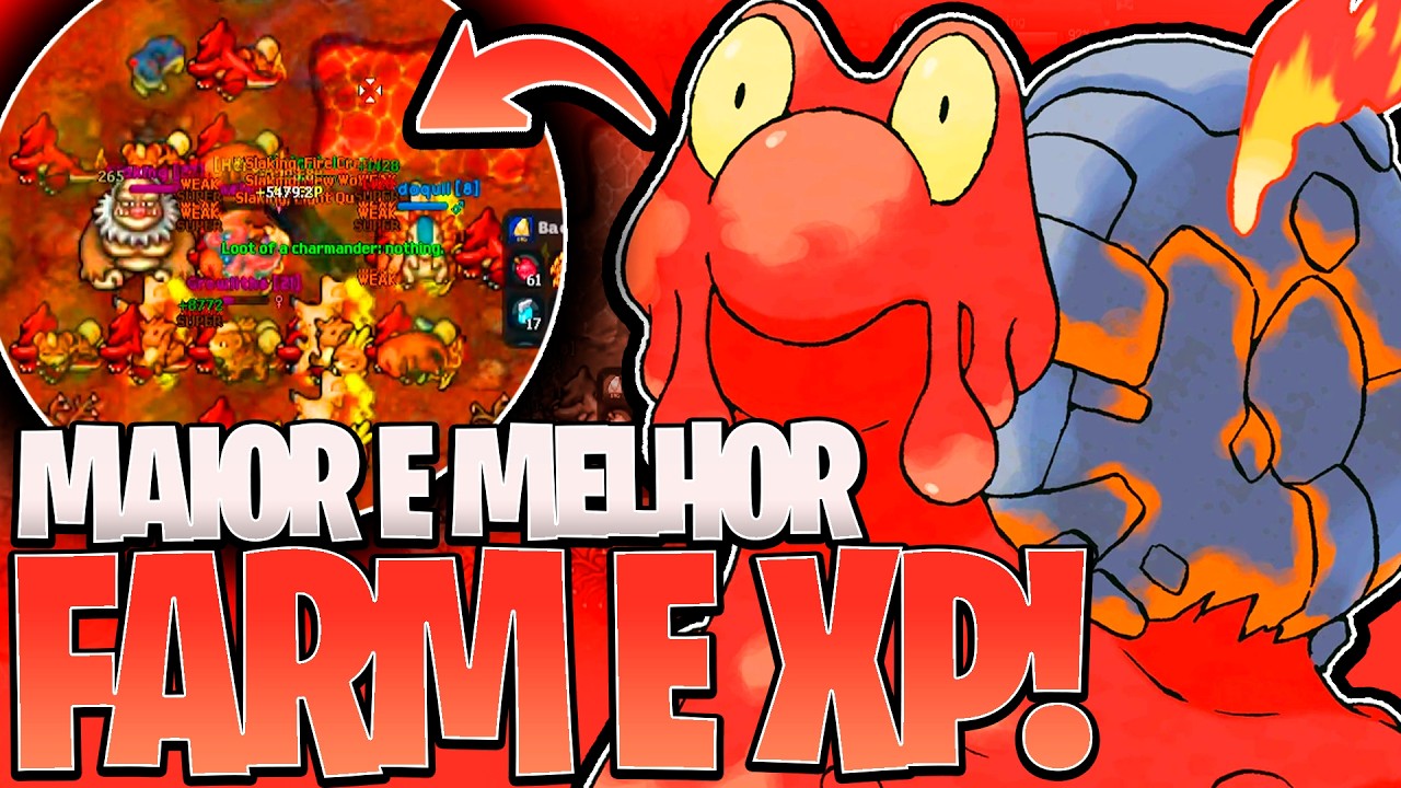 MUITO FARM E XP COM PESCA NA LAVA!🔥😎NOVO POKETIBIA 2026 POKE BYTE! NOVA MINI S&Eacute;RIE #9